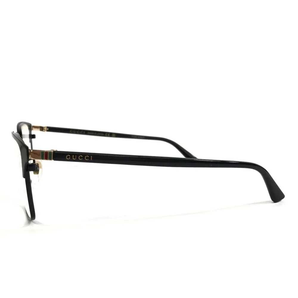 Gucci Eyeglasses Frames GG0756OA 001 Matte Black Rectangle Asian Fit 56-17-145
